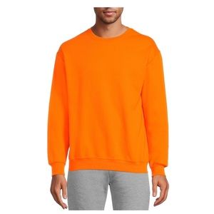 Orange Men's Fleece Crewneck Sweatshirt